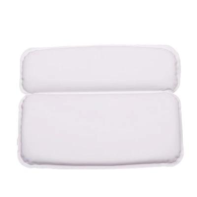 China Sustainable New Style Bath Pillows Sucker Slip Waterproof PU Sponge Non Slip Bath Pillows For Tub Neck And Back Support for sale