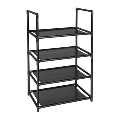 China Behind Doors/On Walls Amazon Hot Sale 4 Tiers Shoe Rack 8-10 Pairs Sturdy Shoe Shelf for sale