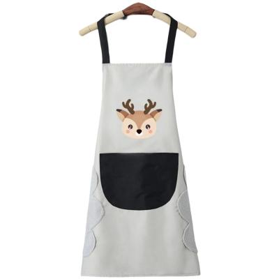 China Fashionable Do Butcher Fast Food Uniforms Salon Apron Pcv Coated Bucher Apron With Logo Reusable Adult Bib Custom Printed Apron for sale