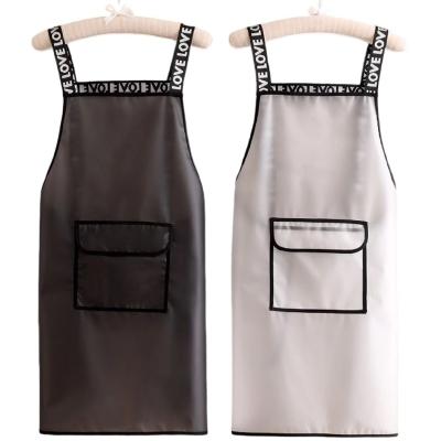 China Wash Free/Drain Waterproof/Oil Can Be Wiped Waterproof And Oil Free Wash Men And Women Barber Restaurant Home Apron Can Be Logo Typing Customized for sale