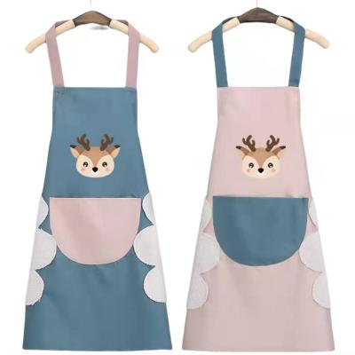 China Fashionable Make Waterproof Cooking Apron For Women/Teens Kitchen Household Oil Proof Workwear Dirt Resistant Anti-fouling Cooking for sale