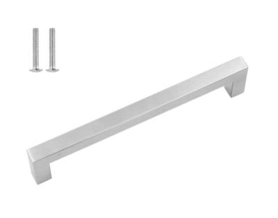 China Modern Single Warm Euramerican Square Stainless Steel Furniture Handle for sale