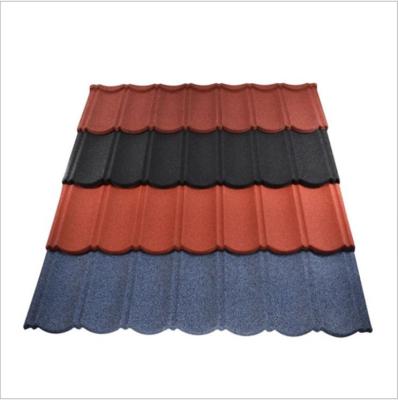 China Manufacturer Waterproof Fireproof Materials Color Stone Coated Metal Roof Tiles Stone Colored Roof Tiles for sale