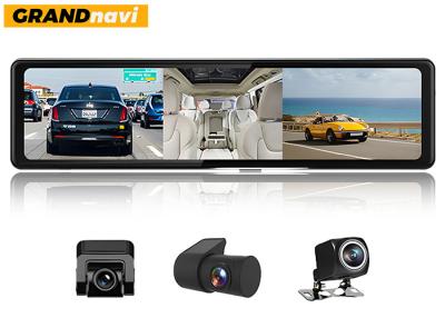 Chine 4,3 de pouce de voiture de tiret de came pleine HD 1080P FCC de Carplay de miroir de vue arrière de la voiture DVR de la double lentille à vendre