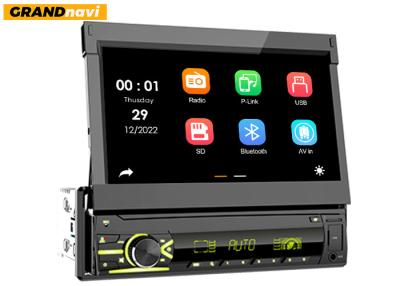 China 7 Color RGB Light Single Din Car Radio 7 Inch Single Din Retractable Touch Screen IPS for sale