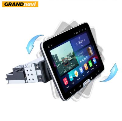 China 10 polegadas Rotação 1 Din Android 12 Car Radio Multimédia Single Din Car Radio GPS Navegação DVD CarPlay à venda