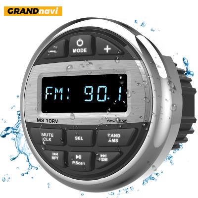 China GRANDnavi Universal Marine Stereo Single Din Waterproof Level IPX5 MP3 Multimedia FM BT Marine Colorful Light for sale