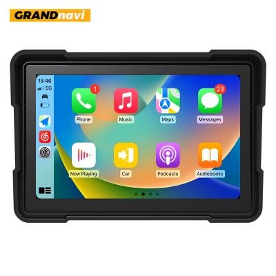 China GRANDnavi 5Inch Portable Navigation Device For Motorcycle Waterproof Level IPX6 CarPlay Android Auto CarPlay Monitor for sale