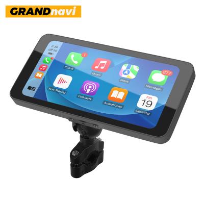 Cina Motorcycle GPS Navigator Radio Portable 6.3 Inch Motorcycle Carplay Android Auto Wireless Motor Carplay Motorcycle GPS navigazione in vendita