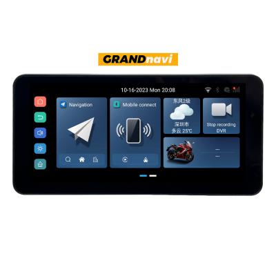 China Draagbare 6,3 inch Android Motorfiets GPS Navigatie CarPlay Android Auto met DVR Ondersteunt Radio Functie Draadloze Motorfietsen Te koop