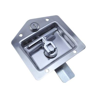 China Cabinets Stainless Steel Flush Mount T-Handle Toolbox Folding Recessed Key-Latch Door Lock for sale