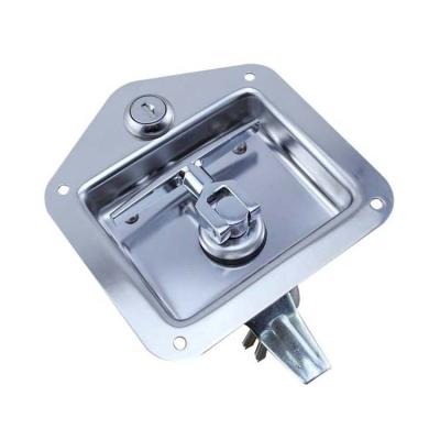 China Cabinets Truck or Trailer Flush Mount Polished Stainless Steel Recessed Tool Box Cam Key-Latching Lock for sale