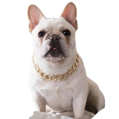 China Amazon High Fashion Stainless Steel Pet Accessories Dog Gold Bully Personalized Gold Dog Chain Battle Chains for sale