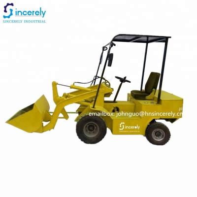 China Hot Sale Agricultura Electric Wheel Loader Machine For Garden Cheap Price 0.15m3 for sale