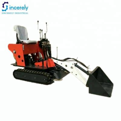 China New style small three-in-one type electric crawler with drill rod back-acter loader, excavator and machine 0.15m3 for sale