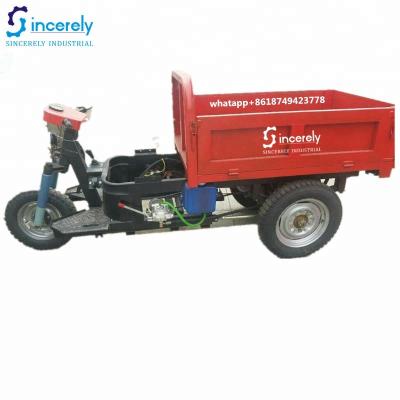 China New Cargo 3 Wheel 2 Ton , 1 Ton Battery Operated Mini Mining Dumper Truck For Cargo for sale