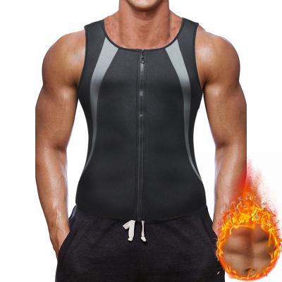 China Anti-Wrinkle Men Sport Slim Fit GTM Exercise Waist Zipper Workout Bodybuilding Trainer For Men's Vest Duty Vest for sale