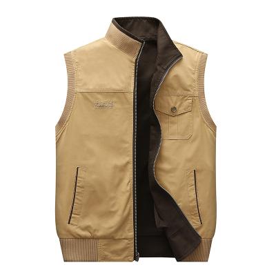 China Wholesale Custom Made Mens Cotton Anti-Wrinkle Vest Leisure Vest Outdoor Hunting Fishing Men Invest Cotton White for sale