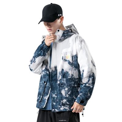 China Jacket-wholesale casual windproof cool style QUICK DRY with printing logo and hat for jacket men's trademark for sale