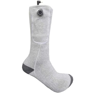 China Sporty Cotton Unisex 100% Heated Socks With Battery Operated Heating Socks for sale