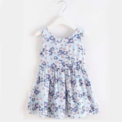 China New Anti-static Modern Design Girl Dress Kids Clothes Flower Dress For 2-10 Years Girl for sale