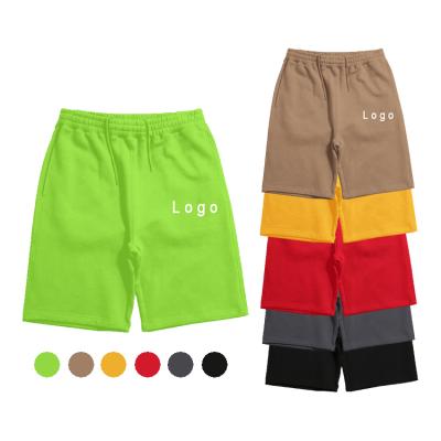 China Breathable Cotton Shorts Elastic Waist Fleece Shorts Drawstring With Pockets Letter Printed Sweat Mens Shorts for sale