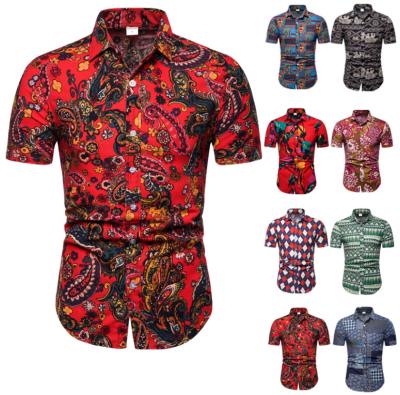 China Wholesale Custom Anti-pilling Rayon Floral Soft Mens Beach Wear Shirts Short Sleeve for sale