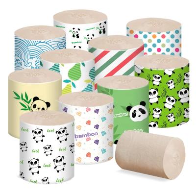 China Wash Room Customized Paper Wrapping Panda Pack And Factory Wholesale Cheap Bamboo Toilet Paper for sale