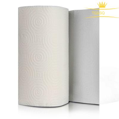 China Eco-friendly Customized 2 Ply Wood Pulp Kitchen Hand Towel Kitchen Roll for sale