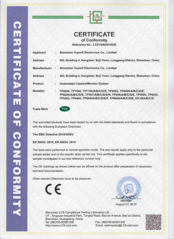 CE - Shenzhen Topwill Electronic Co., Limited