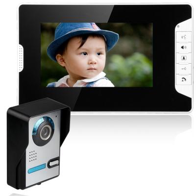 China ABS plastic & Aluminum Alloy Color Video Door Bell Home Intercom 7 Inch LCD Monitor Night Version Camera for sale