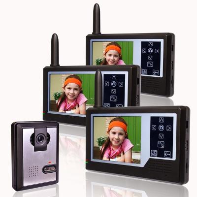 China Touch Screen 2.4GHz Digital Wireless Video Intercom With Rain Cover Added To Camera for sale