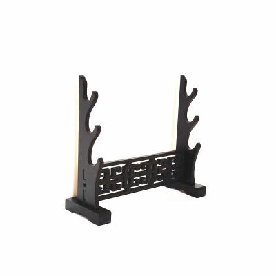 China Gather Your Weapons 3-Layer Classic Deluxe Knife Rack Stand Sword Knife Circulation Wooden Sword Stand for sale