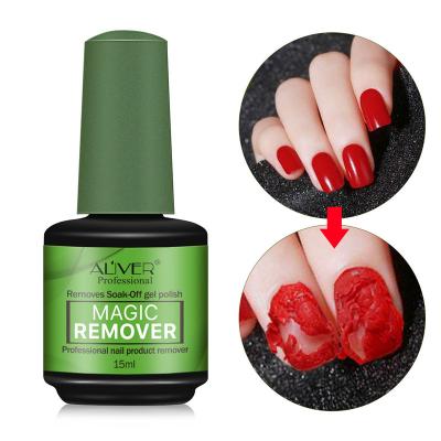 China 5 Fingers Gel Remover ALIVER Nail Polish Remover 15ml Auto Magic UV Professional Nail Removal Gel Quickly Soak Off Polish In 3-5 Minutes for sale