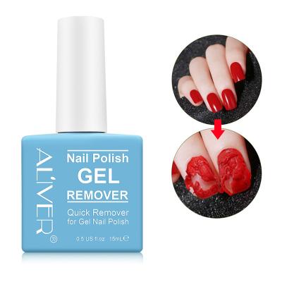 China Nail Gel Poish Removal Customized Nail Polish Gel 15ml Organic Magic UV Nail Polish Remover Fast And Safe Remover For Soak Off Remover for sale