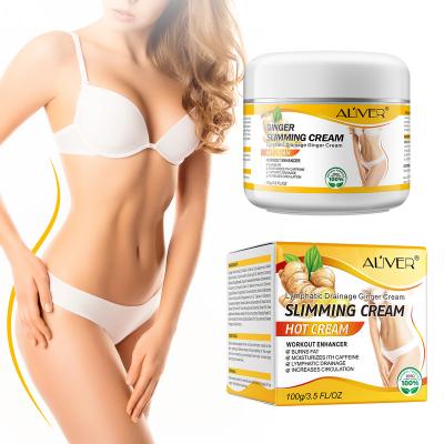 China Aliver Ginger Weight Loss Slimming Body Cream Hot 100g Weight Loss Cream Slimming Fat Burn Belly Ingredient Cream Women Natural for sale