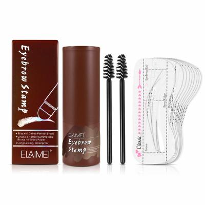 China Elaimei OEM Waterproof Hot Sale Makeup Set One Step Eyebrow Stamp Shaping Kit 10 Kind Eyebrow Stencil Eyebrow Powder for sale