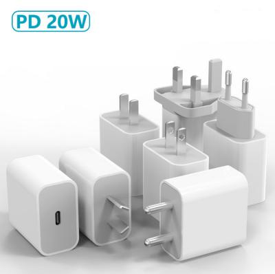 China Wholesale Power Adapter 20W USB-C Mobile Phone Factory Full Capacity USB Wall Charger In Large Stock for sale