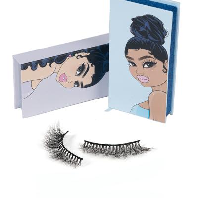 China Custom wind blowing series moving eyelashes wholesale silk 3d eyelashes with custom box for sale