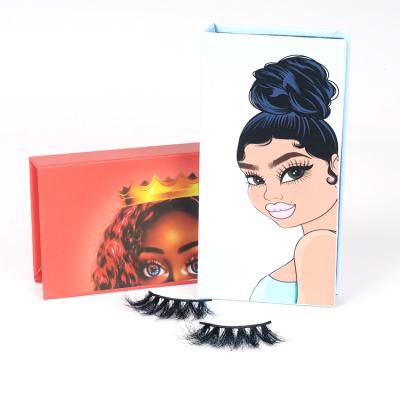 China Real Fluffy Custom Box 25mm 3d Mink Eyelashes Eyelash Wholesale Custom High Quality 3d Mink Eyelashes for sale