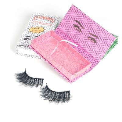 China Custom Faux Mink Eyelashes Private Label Thin Strip 3d Mink Lashes for sale