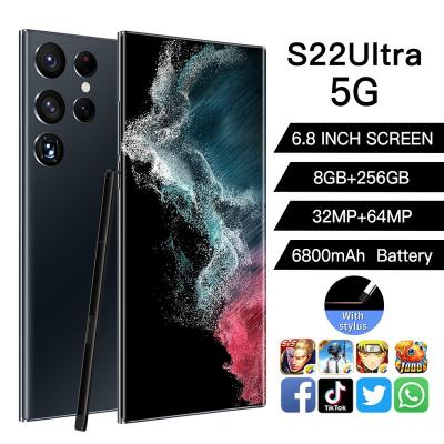 China Dual SIM Card Hot Sell Original 7.3 Inch Android Smartphone 16GB+512GB Ultra S22 Open OLED Screen Dual SIM Mobile Phones 5g for sale