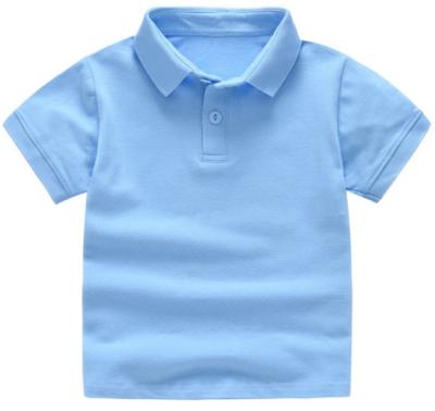 China Children's Special Hot-selling Cotton/Polyester Round Neck Short Sleeve Shirt Polo Shirt for sale