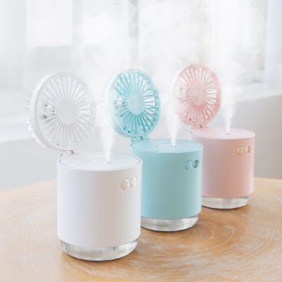 China Outdoor cute fan handheld rechargeable humidifier usb pocket hotel table charging humidifier mini plug fans small mini for sale