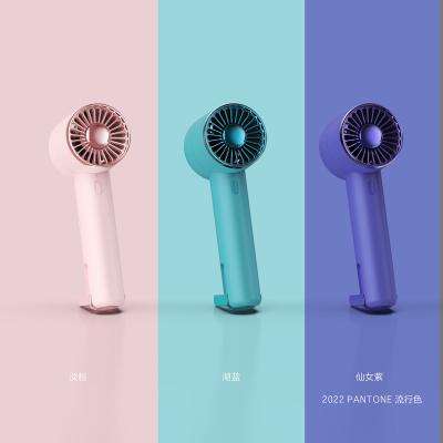 China 2022 New Mini USB Hotel Hand Electric Fan Rechargeable Wireless Cooling Portable Handy Fan for sale