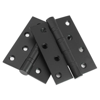 China Square or Round 4 x Customized Stainless Steel 3 x 3.0 High Grade Ball Bearing Butt Black Door Hinge Real For OEM & ODM for sale