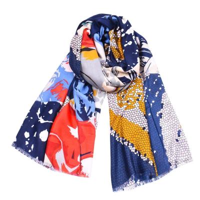 China Polyester 2021 European and American Soft Shawl Polyester Tassel Fashion Muslim Hijab Scarf for sale