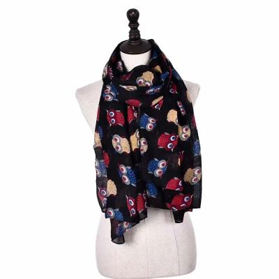 China Cotton squishy ladies printed sunshade multifunctional animal warm polyester shawl cotton squishy scarves for sale