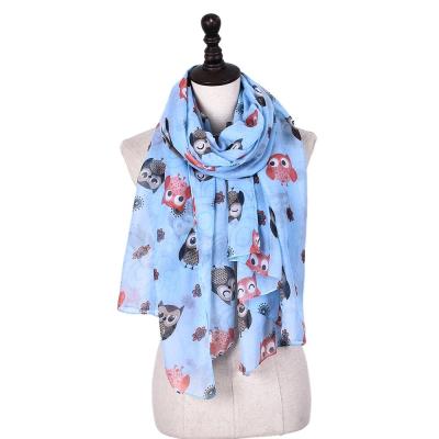 China 2021 European and American animal polyester printing lady fashion cotton squishy cotton squishy scarf for sale