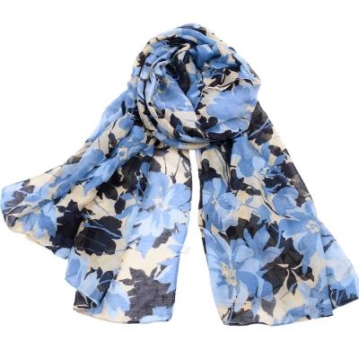 China European American Women's Fashion Design Print Bali Yarn Shawl Polyester Cotton Muslim Scarf For Women for sale